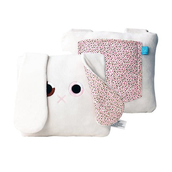 Poketti Bunny Rabbit Plush Pillow with a Pocket