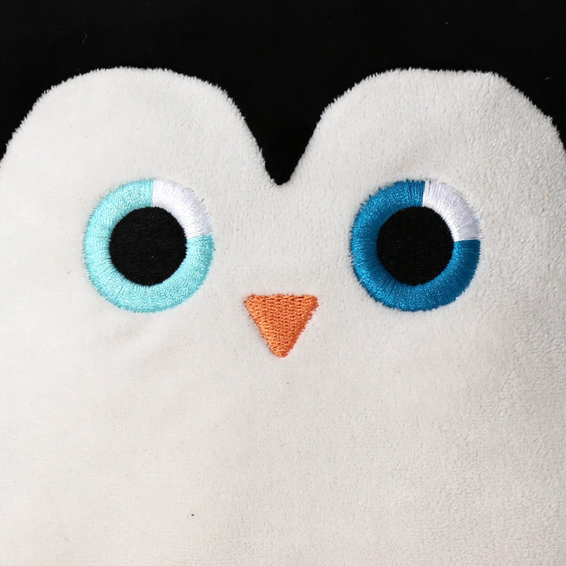 Poketti Penguin Bird Plush Pillow with a Pocket - Embroidered Eyes