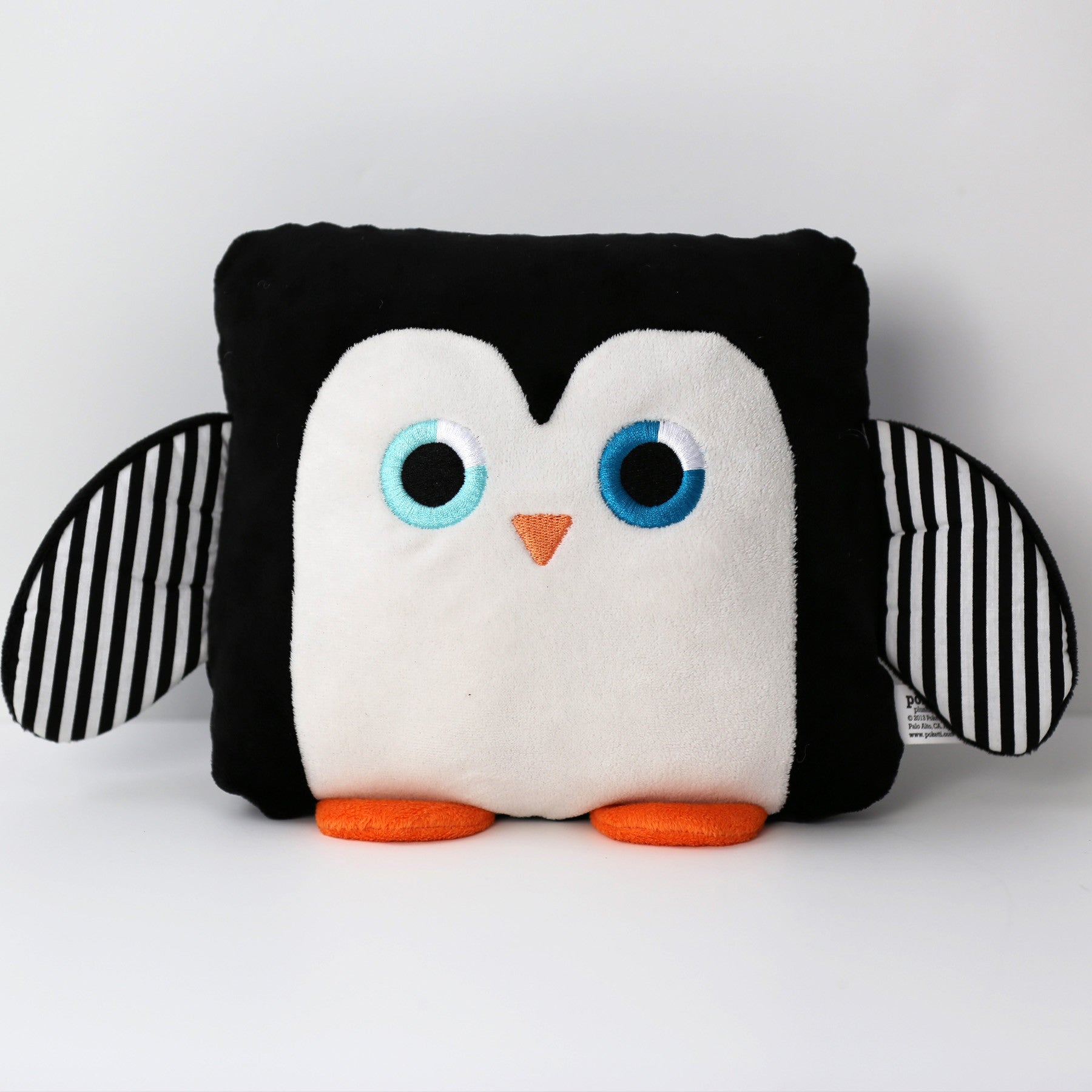 Poketti Penguin Bird Plush Pillow with a Pocket