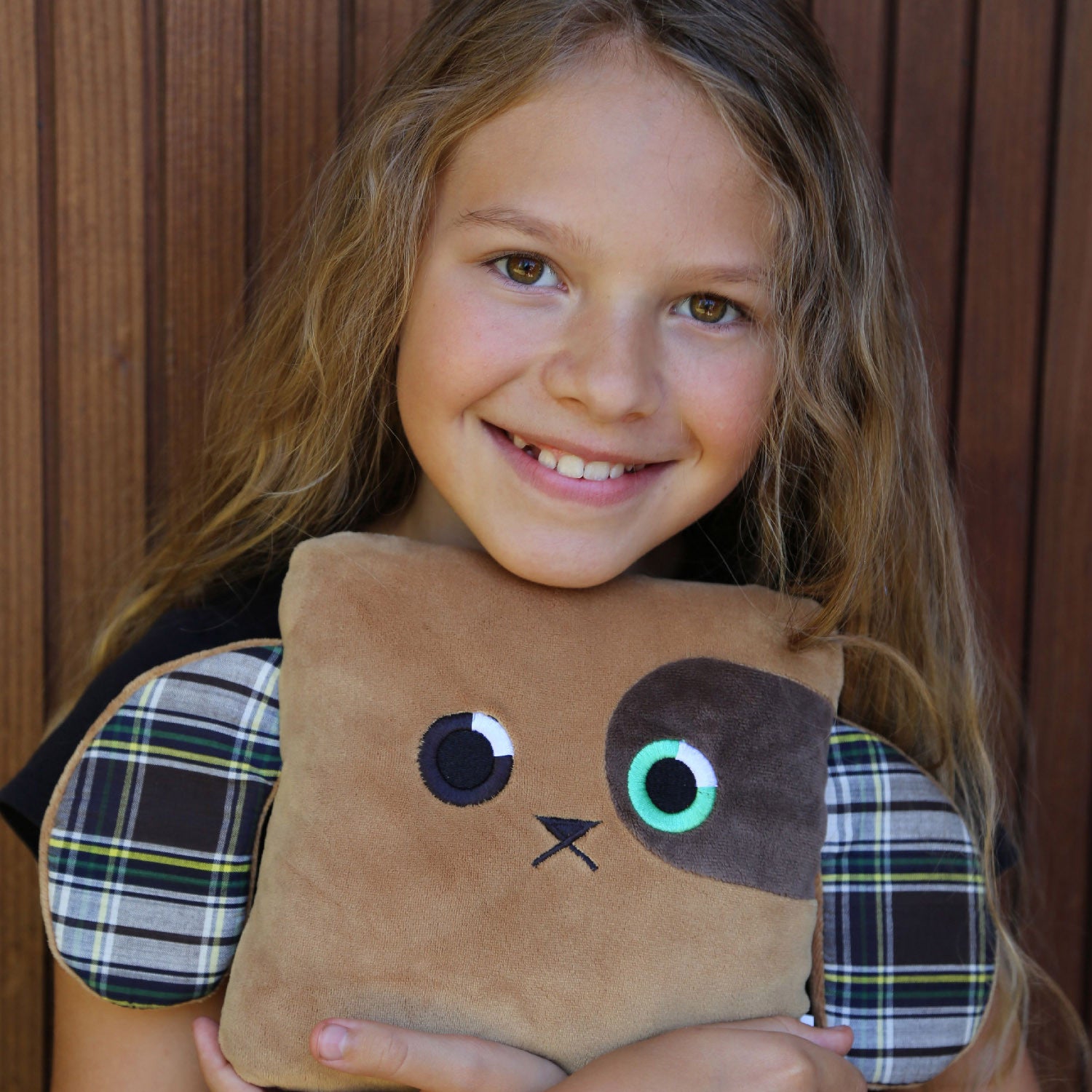 Poketti Puppy Dog Plush Pillow with a Pocket with Founder Toni Loew