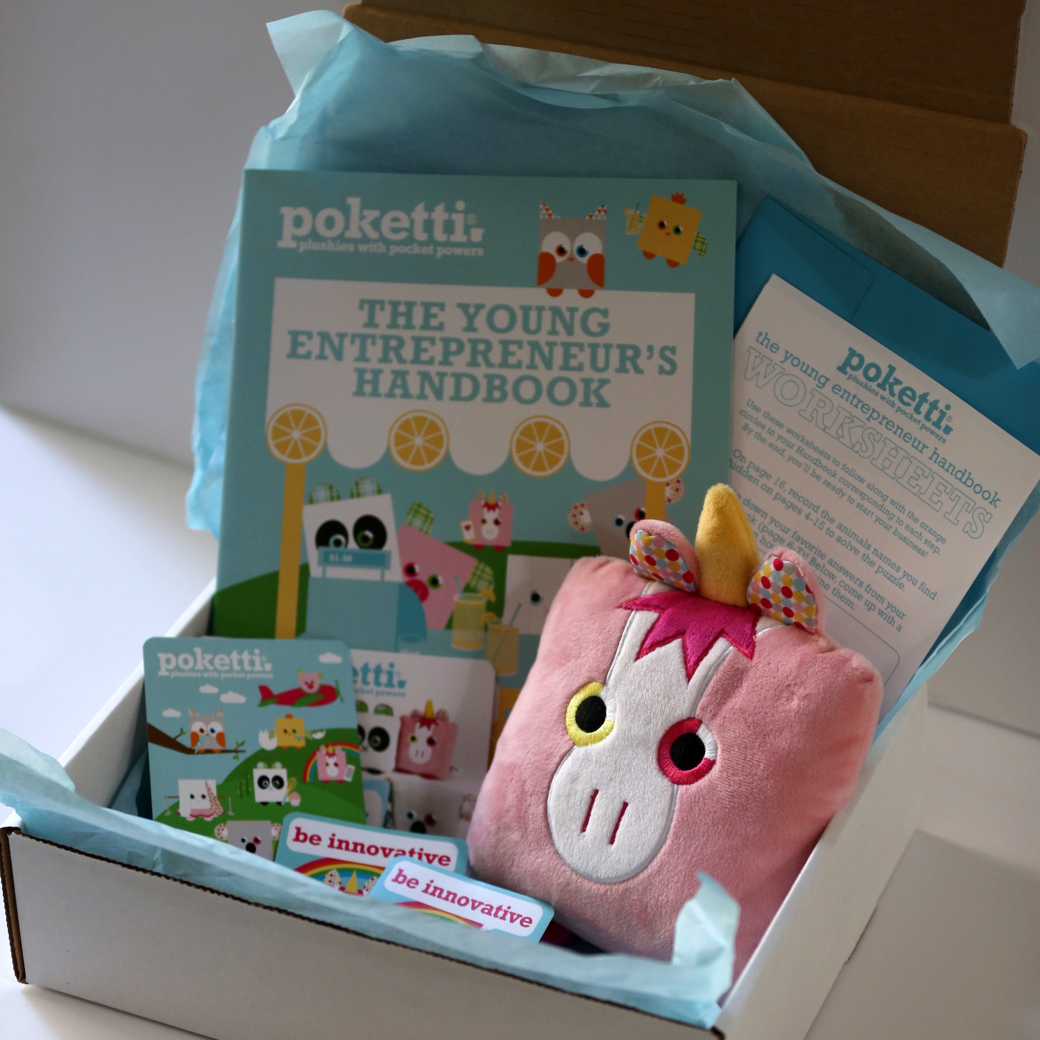 The Young Entrepreneur's Handbook Kit (includes one Poketti Plushie)