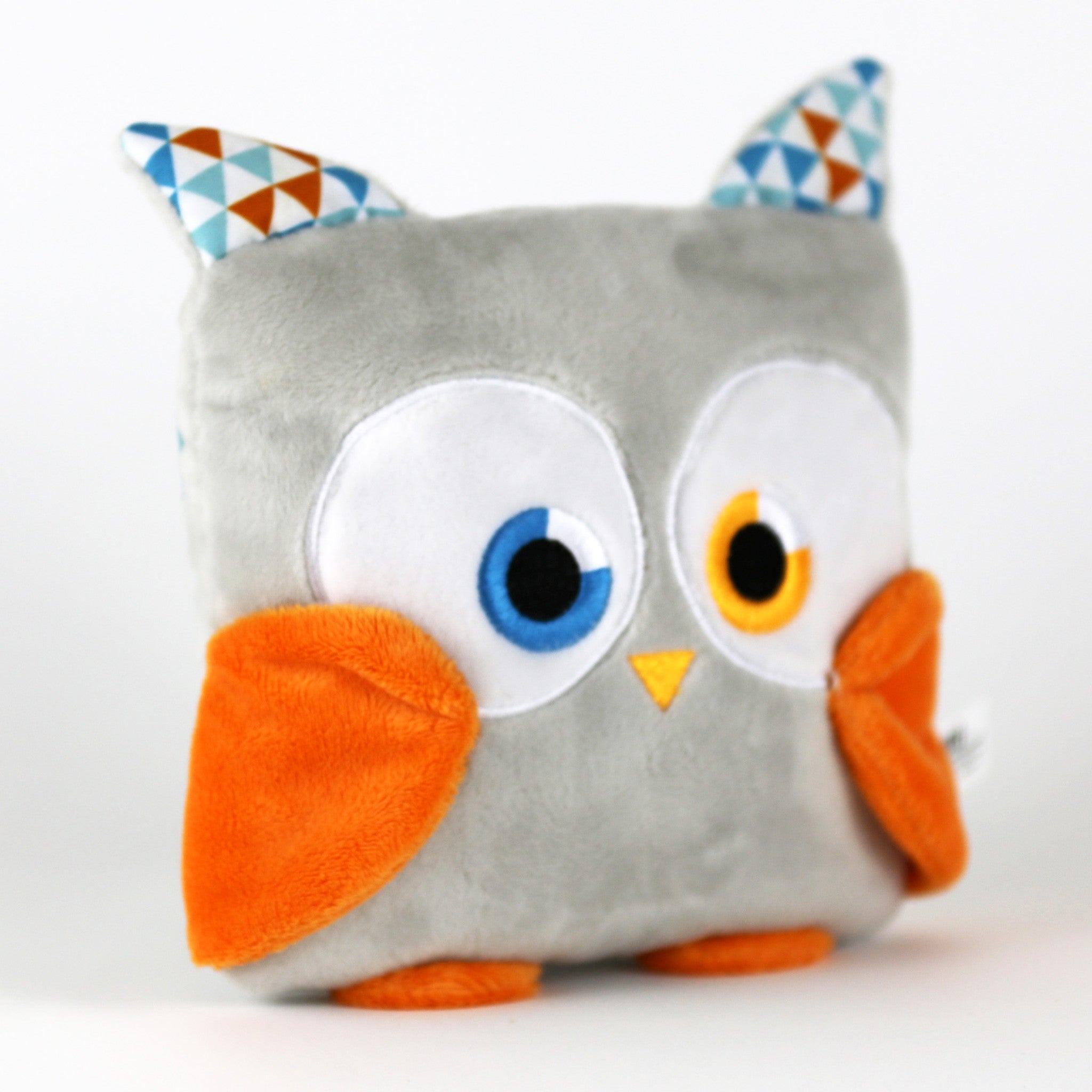 Poketti plush toy owl stuffed animal bird with a useful back pocket