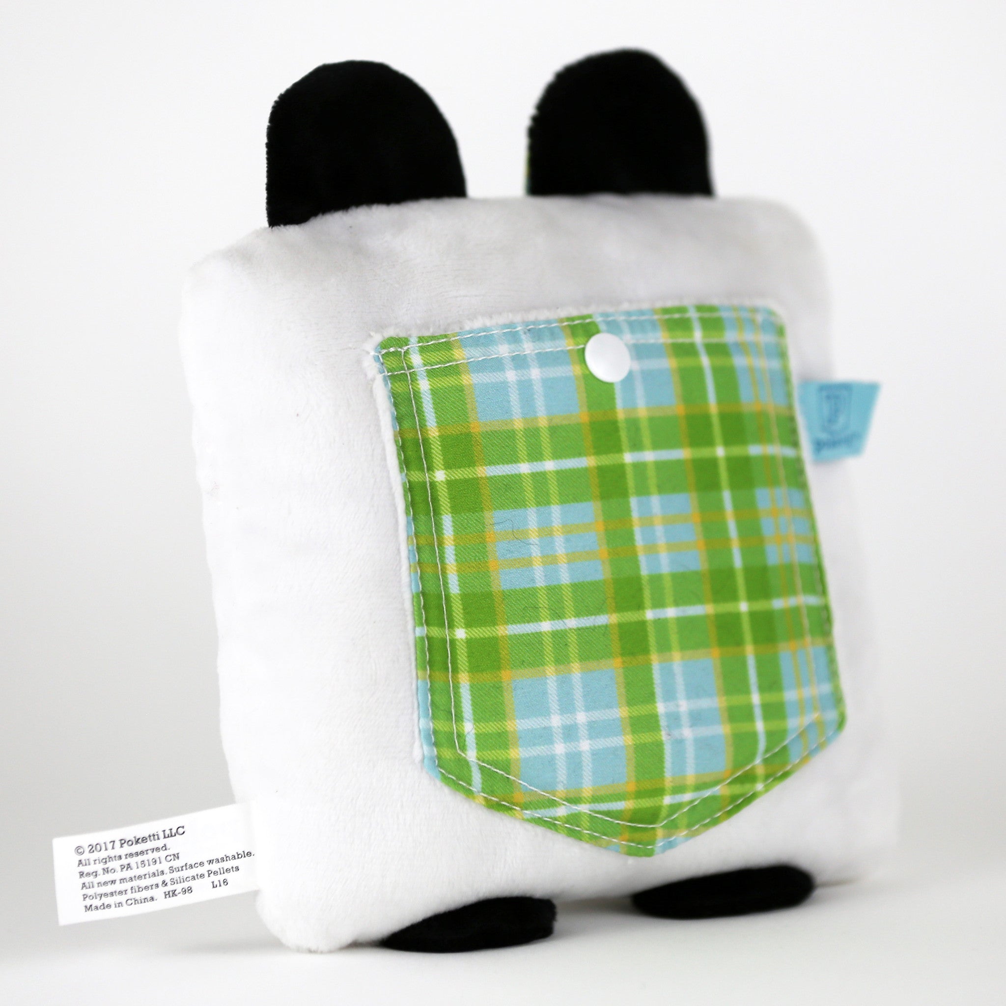 Plush toy panda bear stuffed animal bear with a useful back pocket