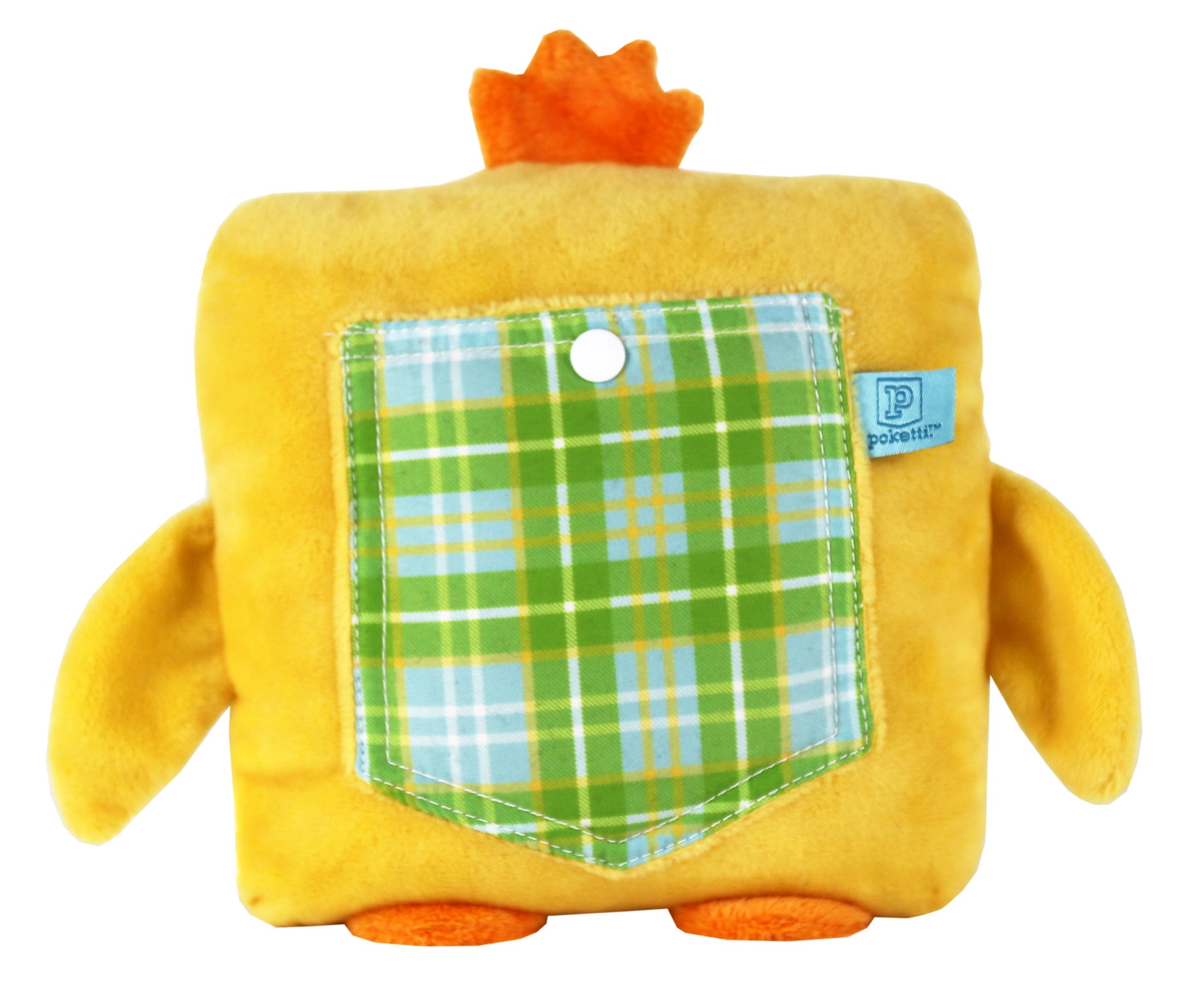 Plush toy chick stuffed animal bird with a useful back pocket