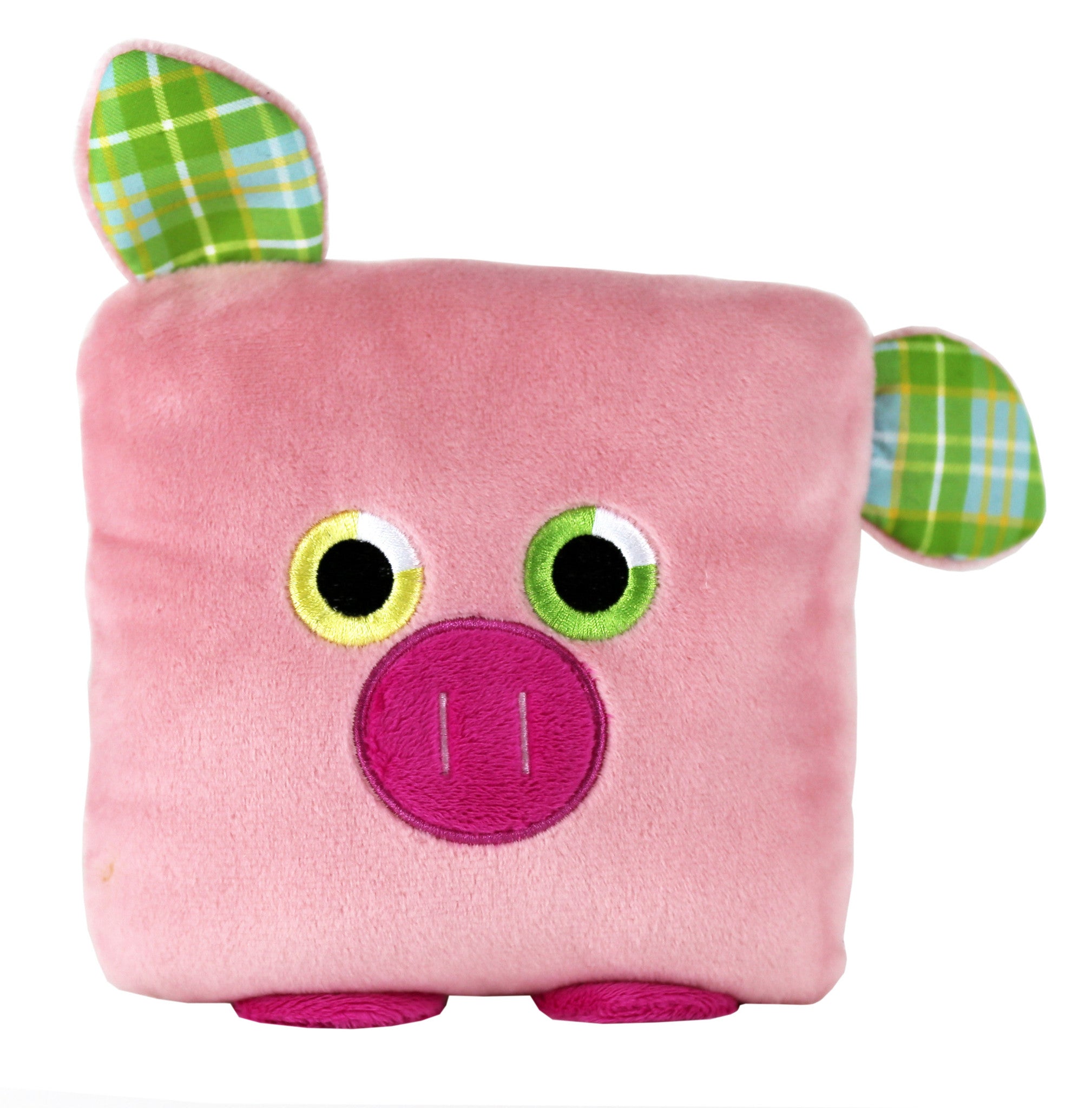 Plush toy pig stuffed animal with a useful back pocket