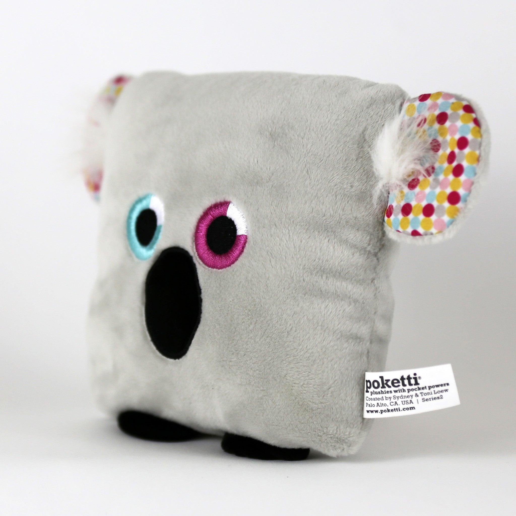 Plush toy koala bear stuffed animal with a useful back pocket